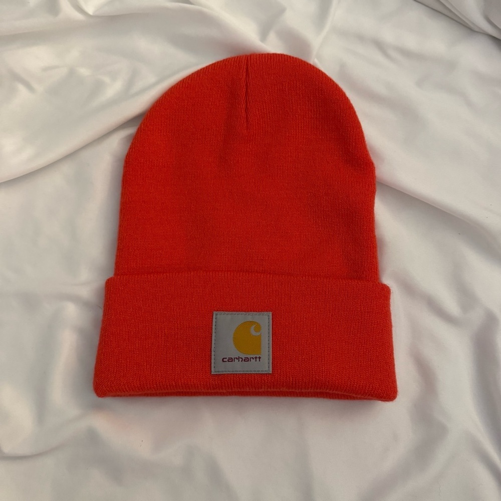 NWOT Carhartt Blaze Orange Knit Cuffed Beanie Watch Cap